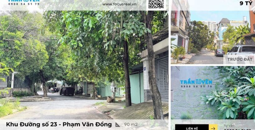 bán đất đường số 23 phạm văn đồng hiệp bình chánh 2024