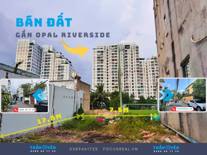 Đất ngang 7m5 gần Opal Riverside 5 bán đất hiệp bình chánh gần opal riverside