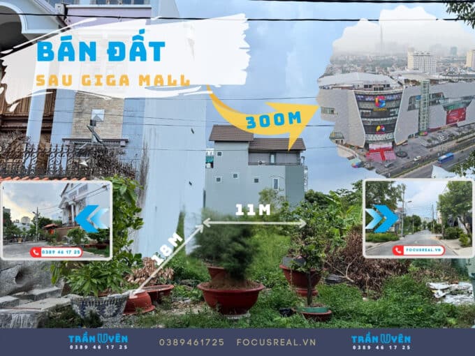 Đất biệt thự sau GigaMall 11x18m 17 bán đất hiệp bình chánh sau gigamall