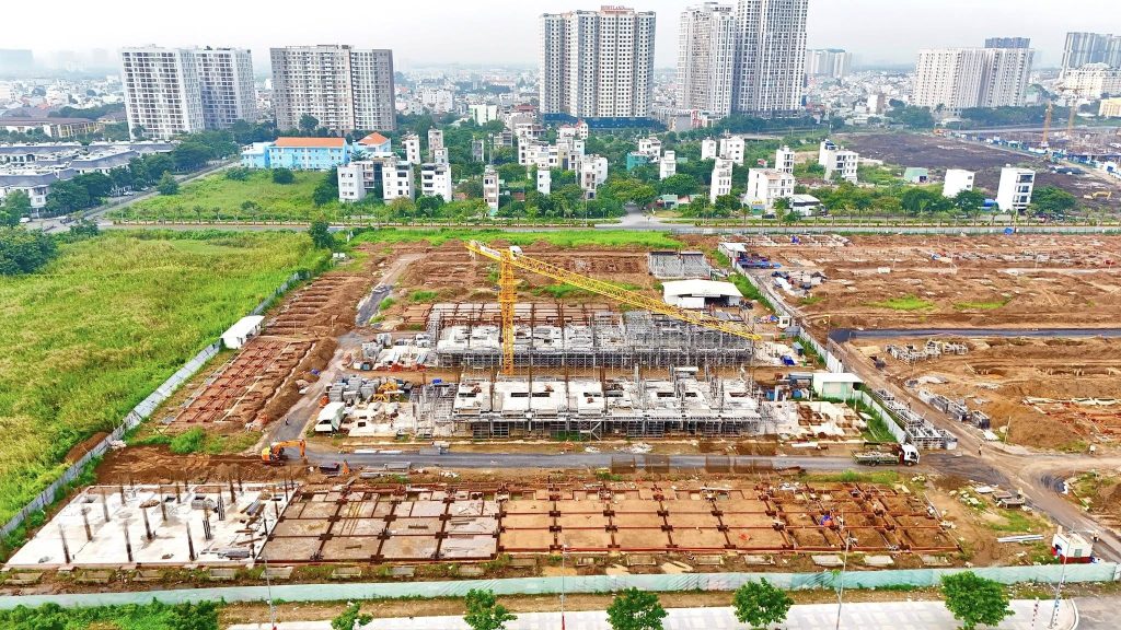 Tiến độ Senturia An Phú 6 Tiến độ Senturia An Phú tháng 8/2025 hướng nhìn từ song hành qua kdc